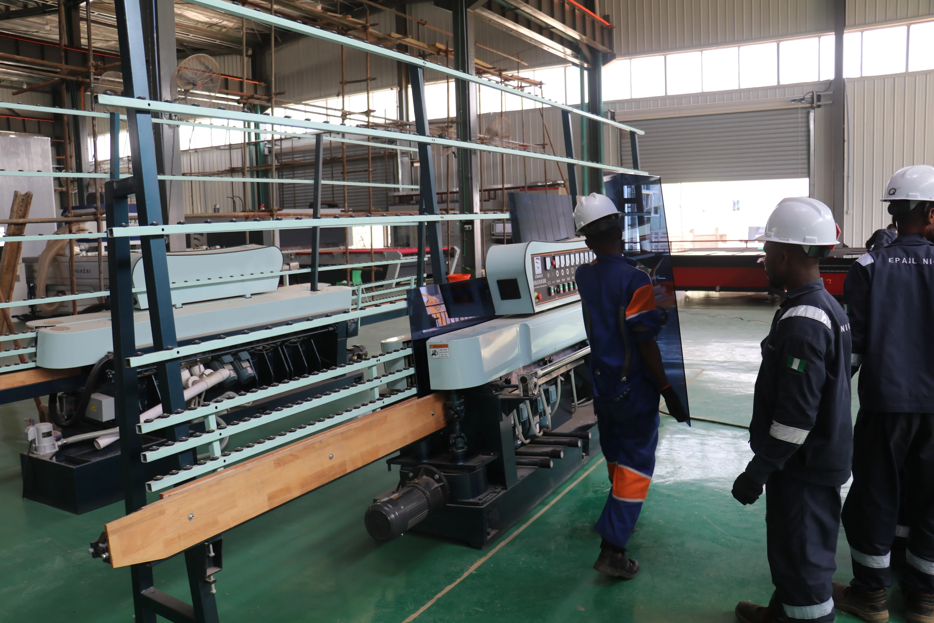 Glass fabrication factory
